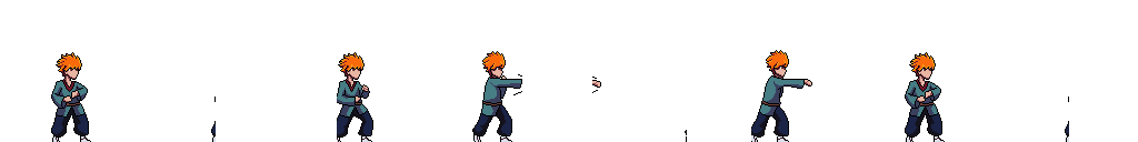 Before: Extract loose sprites from a 2D atlas — messy attack sheet cleaned into an even, bottom-aligned strip